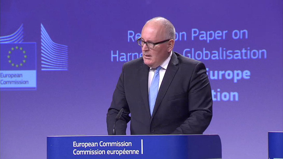 Az Európai Bizottság alelnöke, Frans Timmermans elõadása a globalizációról