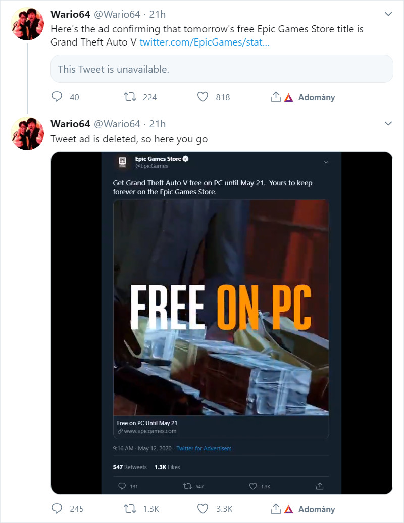 Az internet nem felejt, és ezt az Epic is tudja