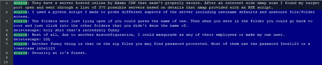 A hacker elmesli, milyen knnyeb bejutott az Inteles szerverre.