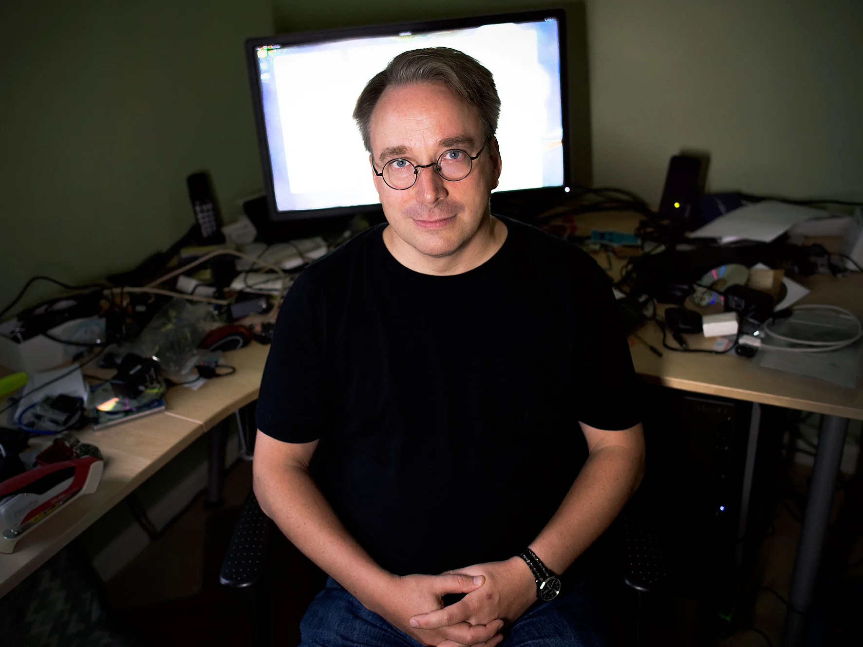 Linus Torvalds, a Linux rendszermag megalkotója.