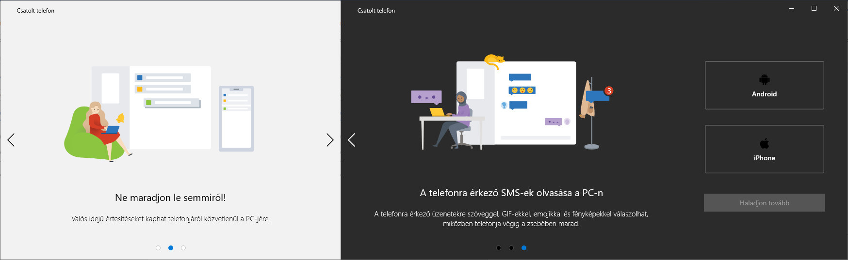 A program végigvezet az alapbeállításokon