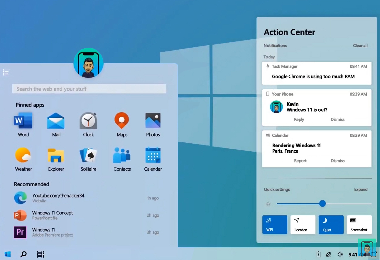 A Rengeteg Windows 11 koncepció egyike. (betanews.com)