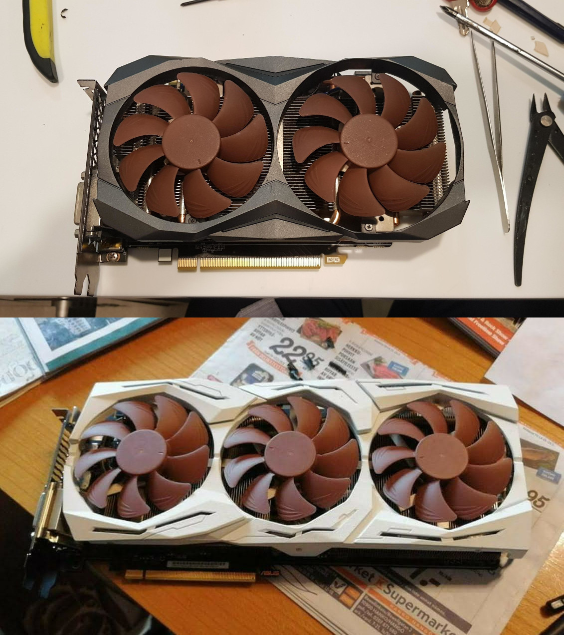 Variációk egy témára, Asus kártyák noctua hûtõvel.