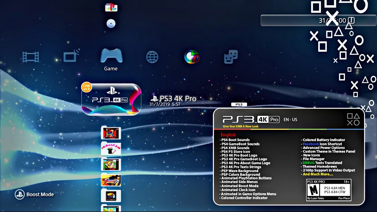 Ez bizony aligha a PS3 gyári menüje.