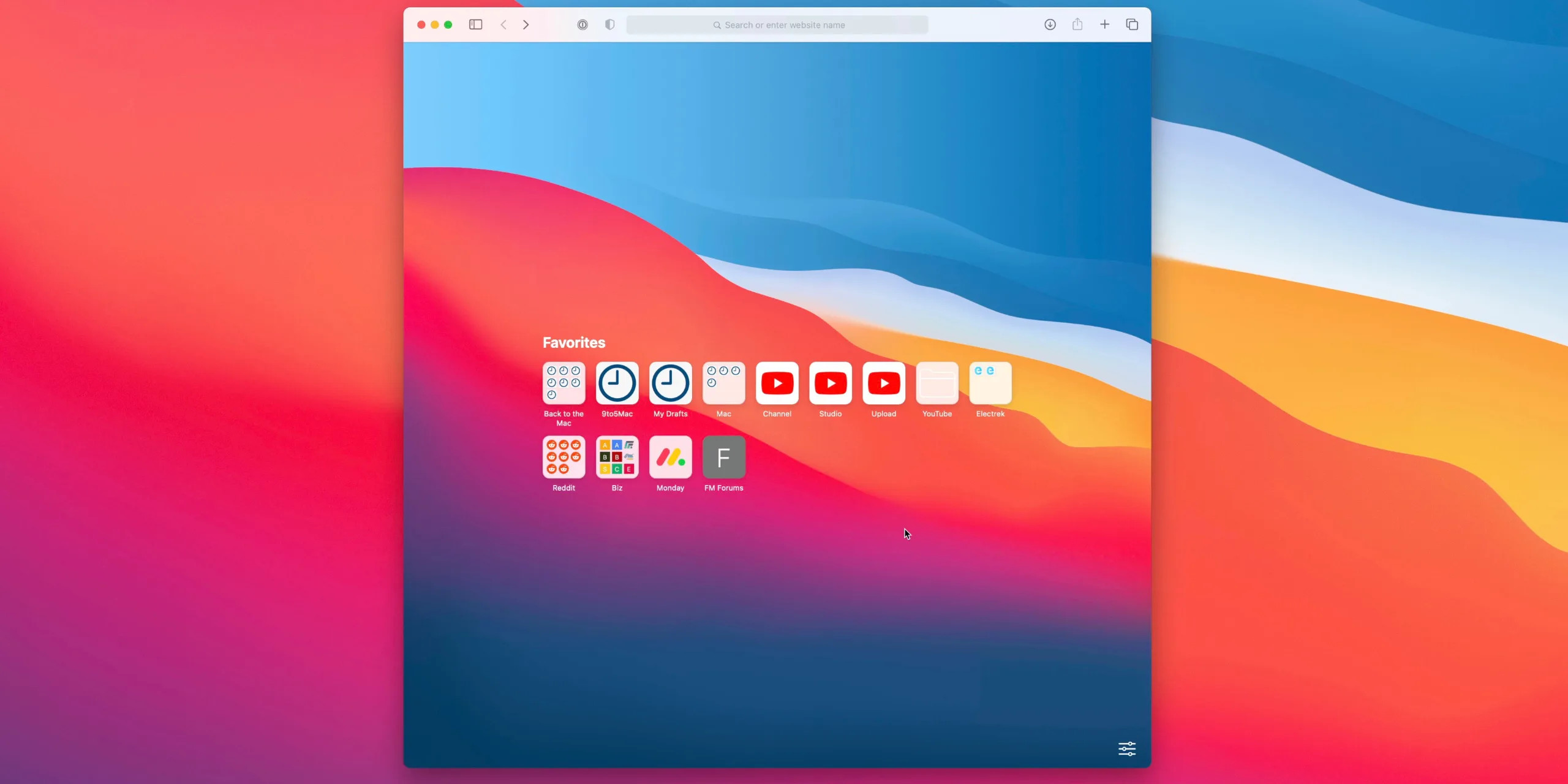 Safari 15 a macOS 15 rendszeren. (Kp: 9to5mac.com)