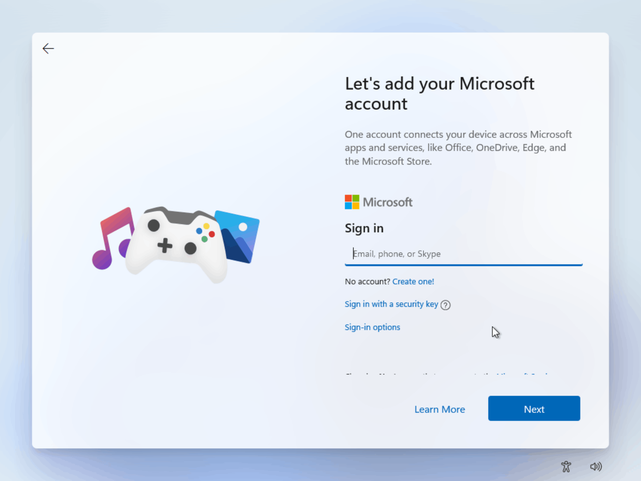 A Home verzióban már most is be kell jelentkezni telepítéskor. (Kép: microsoft.com)