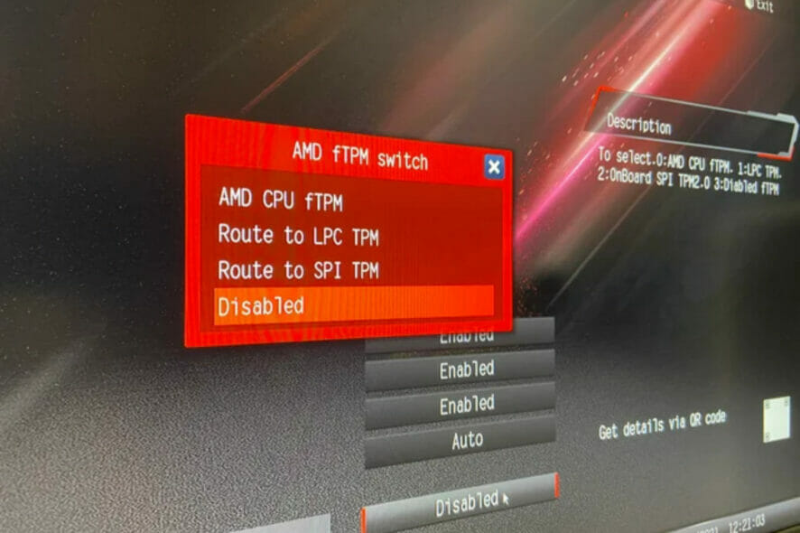 A firmware alapú TPM funkció a BIOS-ban keresendõ. (Kép: windowsreport.com)