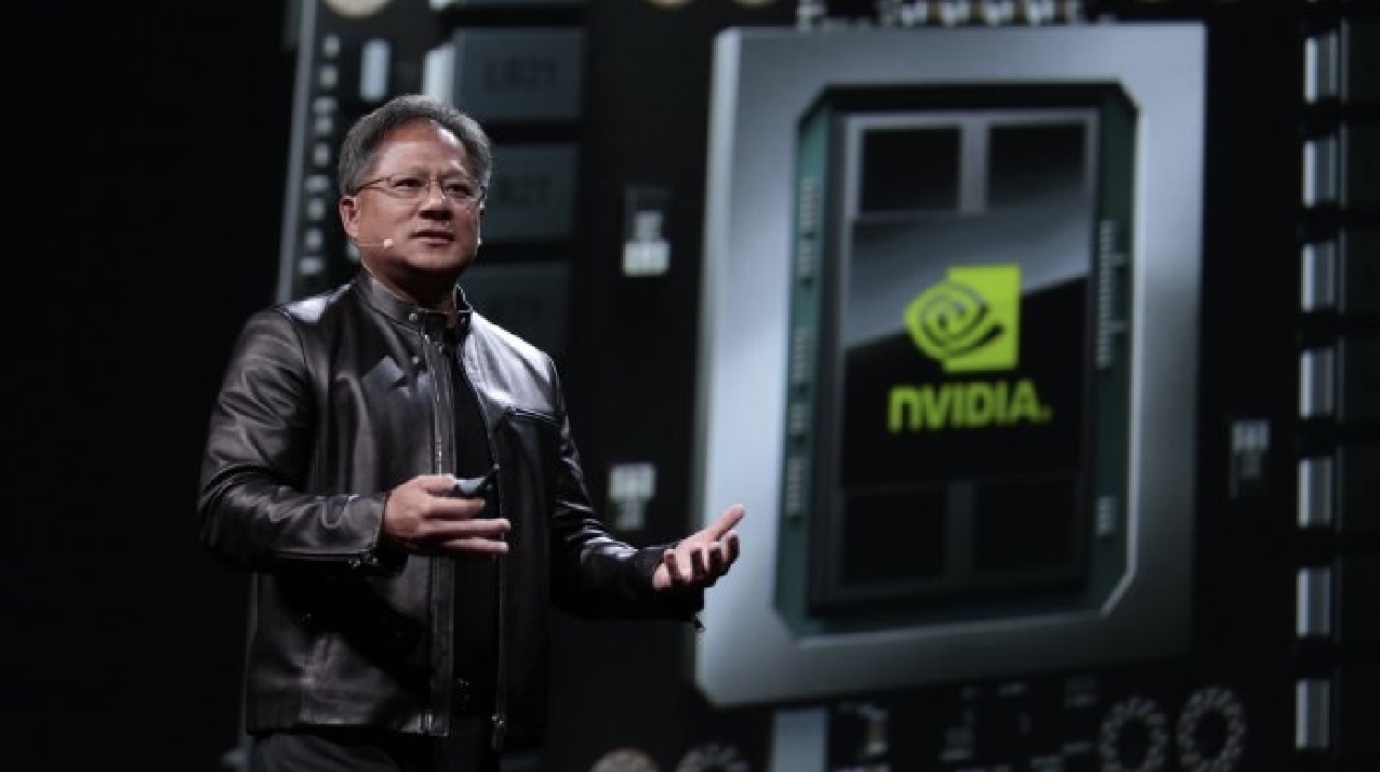 Az Nvidia-t vezet Huang Zsen-hszn (Jensen Huang) a szoksos brkabtjban.