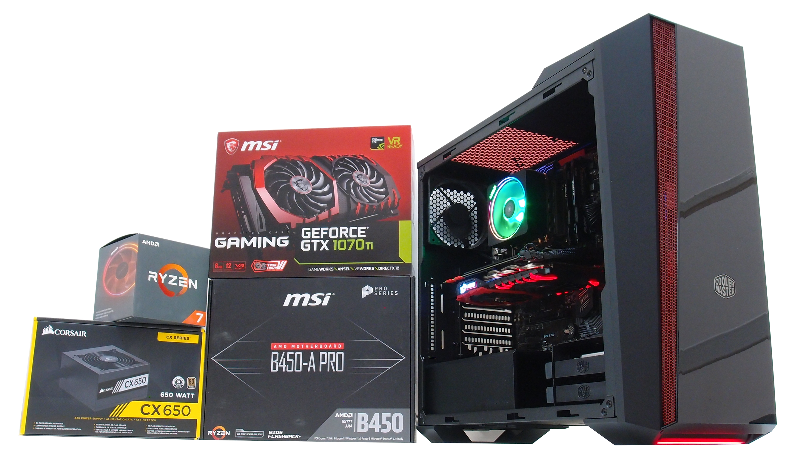 PCX Ryzen N629 2700X/GTX1070Ti számítógép